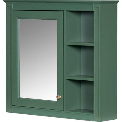 30" x 28" Medicine Cabinet, Wall Mounted Bathroom Storage Cabinet, Modern Bathroom Wall Cabinet with Mirror,Medicine Cabinet, Mirror Cabinet with 3 Open Shelves (Not Include Bathroom Vanity)