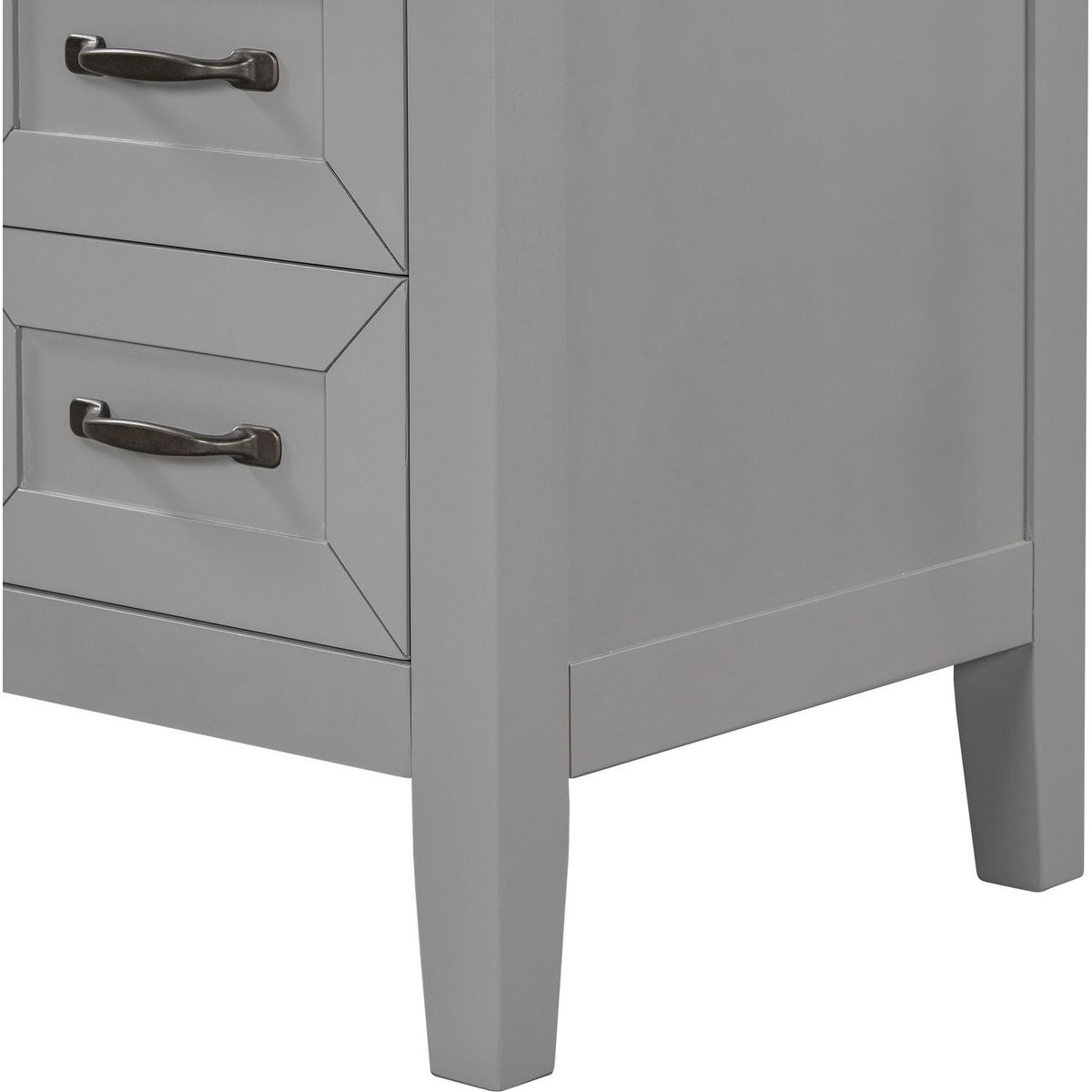 36" Bathroom Vanity with Sink Combo, Bathroom Cabinet with Drawers, Solid Frame and MDF Board, Grey