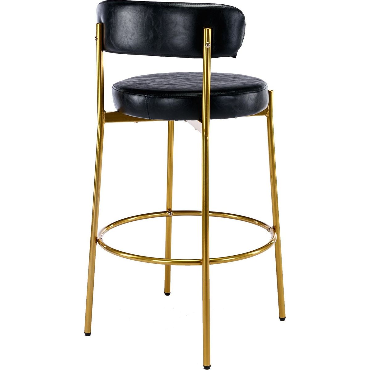 Bar Stools Industrial Pub Barstools with Back and Footrest, Modern Armless Bar Height Stool Chairs Set of 2