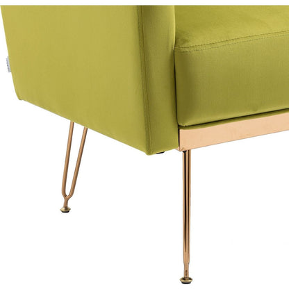 Accent Chair, leisure single sofa with Rose Golden feet