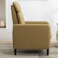 Modern Artistic Color Design Adjustable Recliner Chair PU Leather for Living Room Bedroom Home Theater, Mustard Green