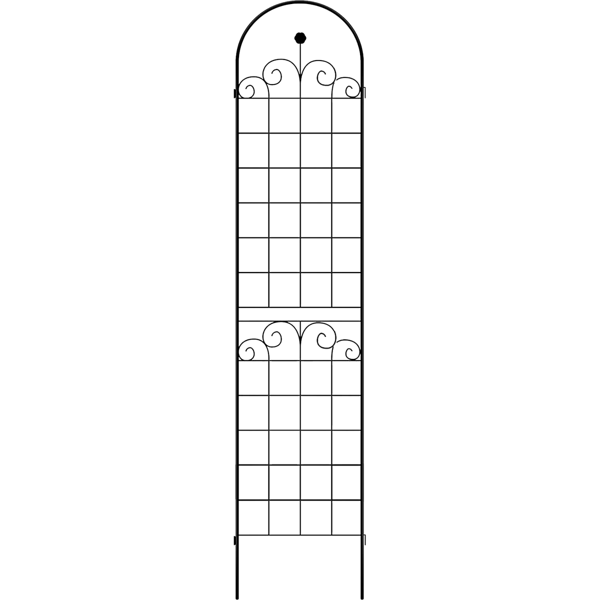 4 Pack Metal Garden Trellis for Climbing Plants Outdoor 86.7" x 19.7" Rustproof Plant Support Rose Trellis Netting Trellis Black