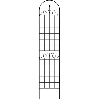 4 Pack Metal Garden Trellis for Climbing Plants Outdoor 86.7" x 19.7" Rustproof Plant Support Rose Trellis Netting Trellis Black