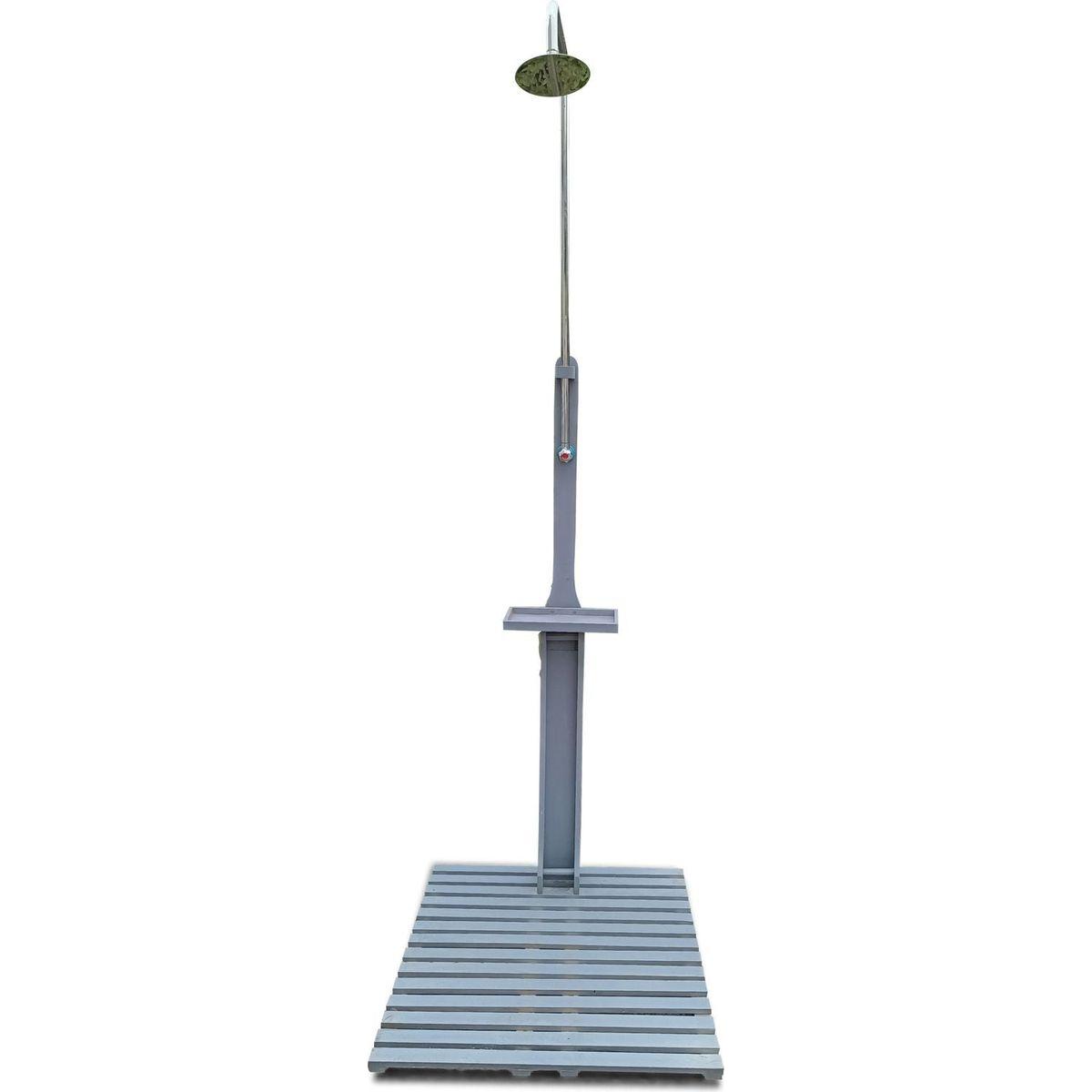 Outdoor Garden Pool Shower with Chassis Board, for Swimming Pool, Patio, Terrace, Garden,Wood