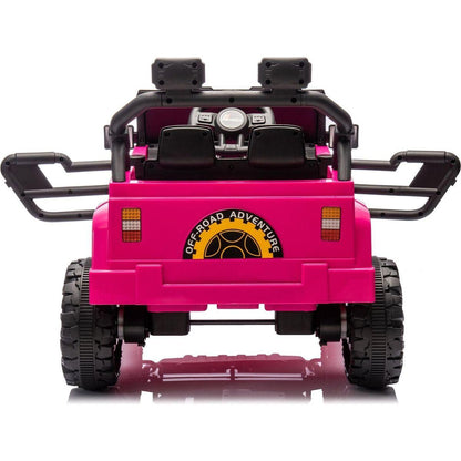 12V Kids Ride On Electric Car W/Parents Control,Dual drive, Four-wheel Suspension,With music,Bluetooth,MP3,USB,with headlights, steering wheel quick release,Slow start for Kids Aged 3-8.