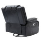 360 Swivel and Rocking Home Theater Recliner Manual Recliner Chair with a LED Light Strip for Living Room,Bedroom, Black