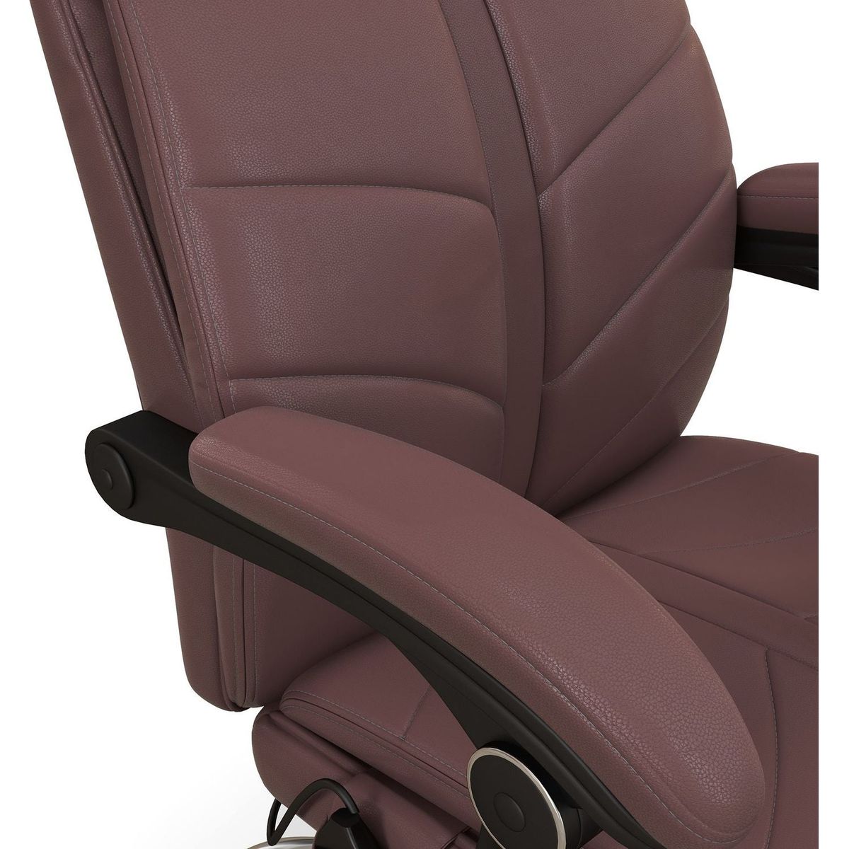 Vinsetto Executive Massage Office Chair with 4 Vibration, Computer Desk Chair, PU Leather Heated Reclining Chair with Adjustable Height, Swivel Wheels, Brown