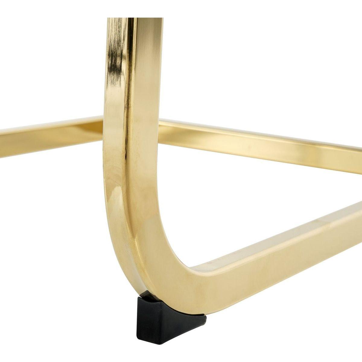 Modern Dining Chairs with Faux Leather Padded Seat Dining Living Room Chairs Upholstered Chair with gold Metal Legs Design for Kitchen, Living, Bedroom, Dining Room Side Chairs Set of 2