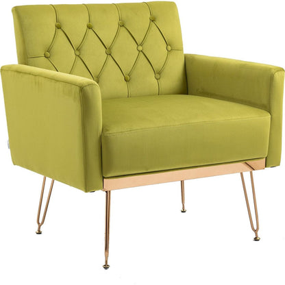 Accent Chair, leisure single sofa with Rose Golden feet