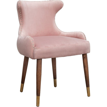 Lindale Contemporary Velvet Upholstered Nailhead Trim Accent Chair, Pink