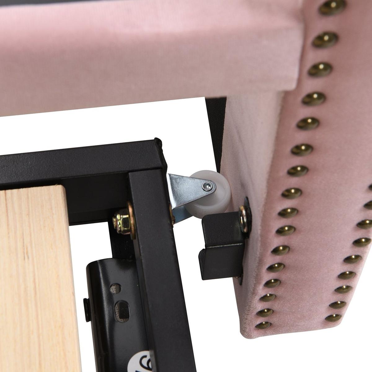 Twin Size Upholstered daybed with Pop Up Trundle, Pink