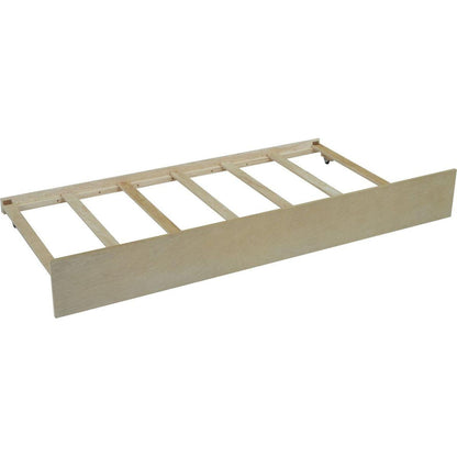 Twin Size Wooden House Bed with Twin Size Trundle, Natural