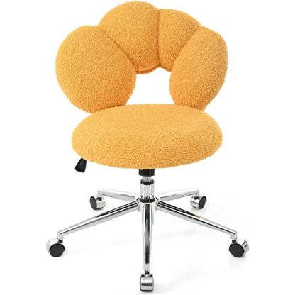 360Swivel Height Adjustable,Swivel Chair,Teddy fabric,home office chair