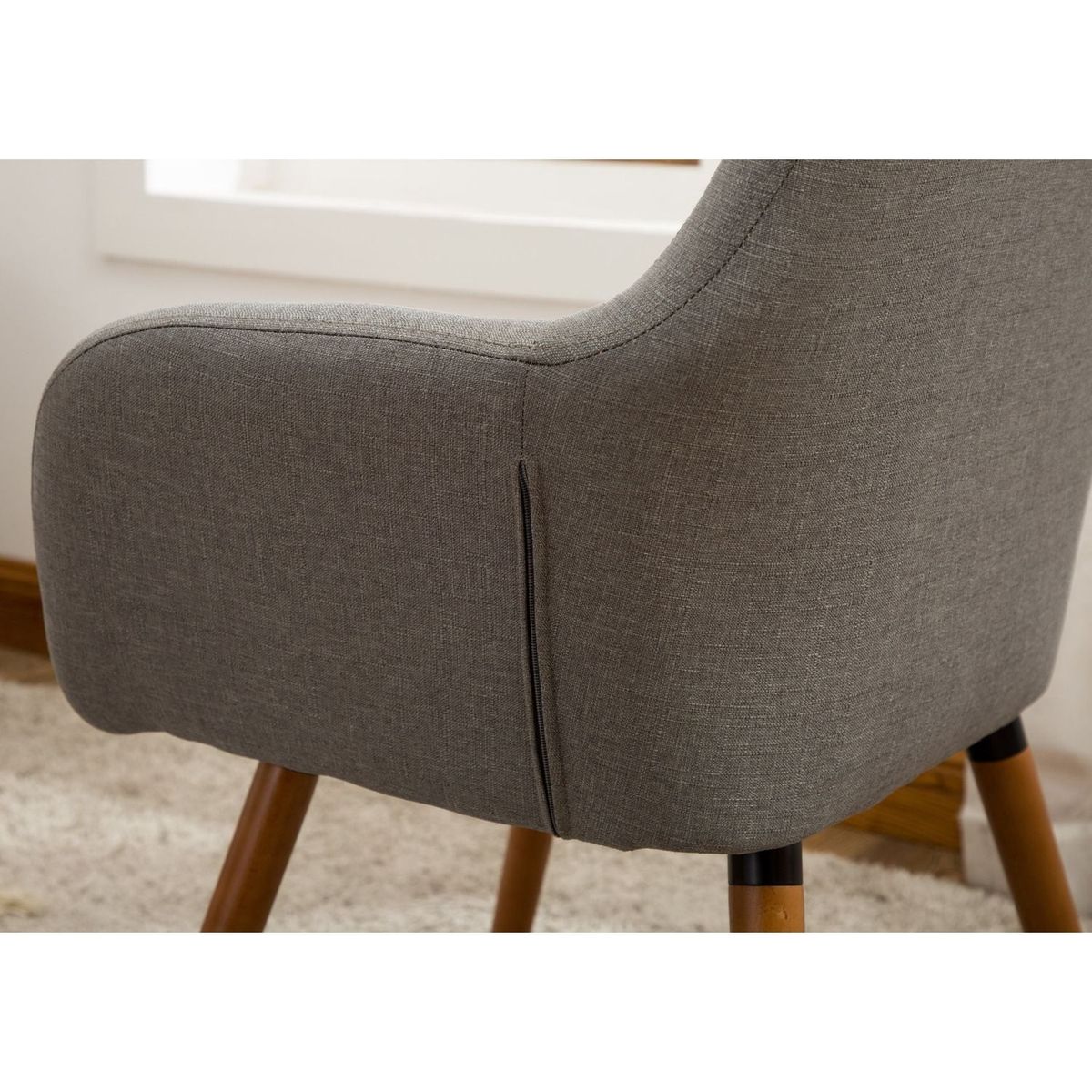 Tuchico Contemporary Fabric Accent Chair, Gray