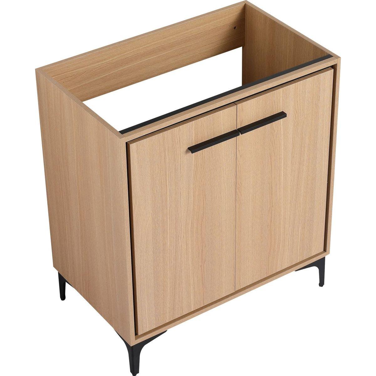 30 Inch Bathroom Vanity Base without basin, Storage Cabinet with Doors, engineering wood