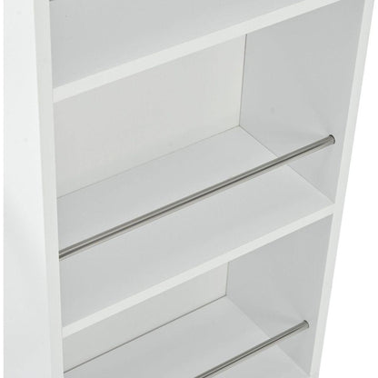 Rolling Kitchen Island With Movable Extended Table, Kitchen Cabinet on Wheels with Power Outlets and 2 Fluted Glass Doors, Kitchen Island with a Storage Compartment and Side 3 Open Shelves, White