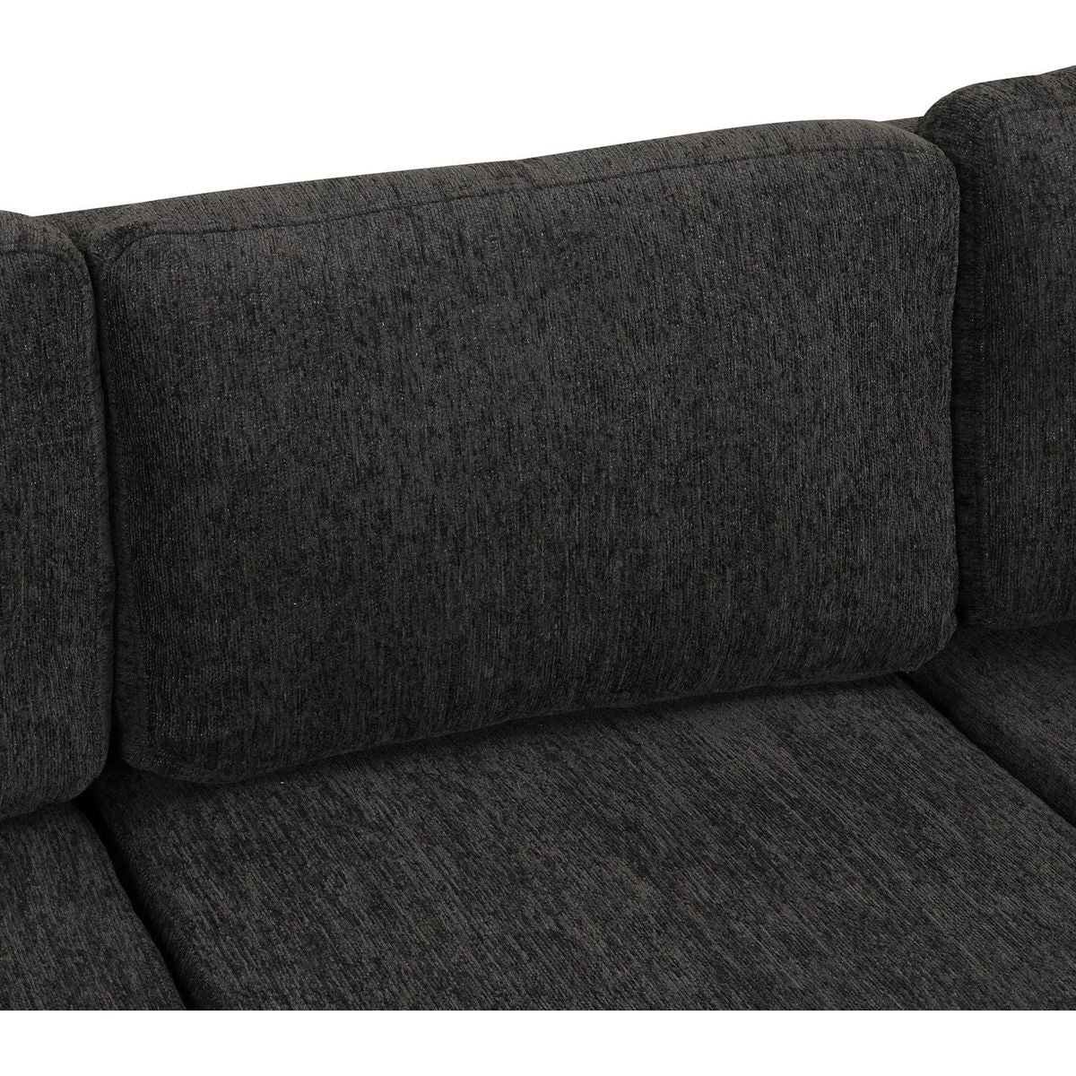 108.6" U-shaped Sectional Sofa Pull out Sofa Bed with Two USB Ports, Two Power Sockets, Three Back Pillows and a Storage Chaise for Living Room, Black