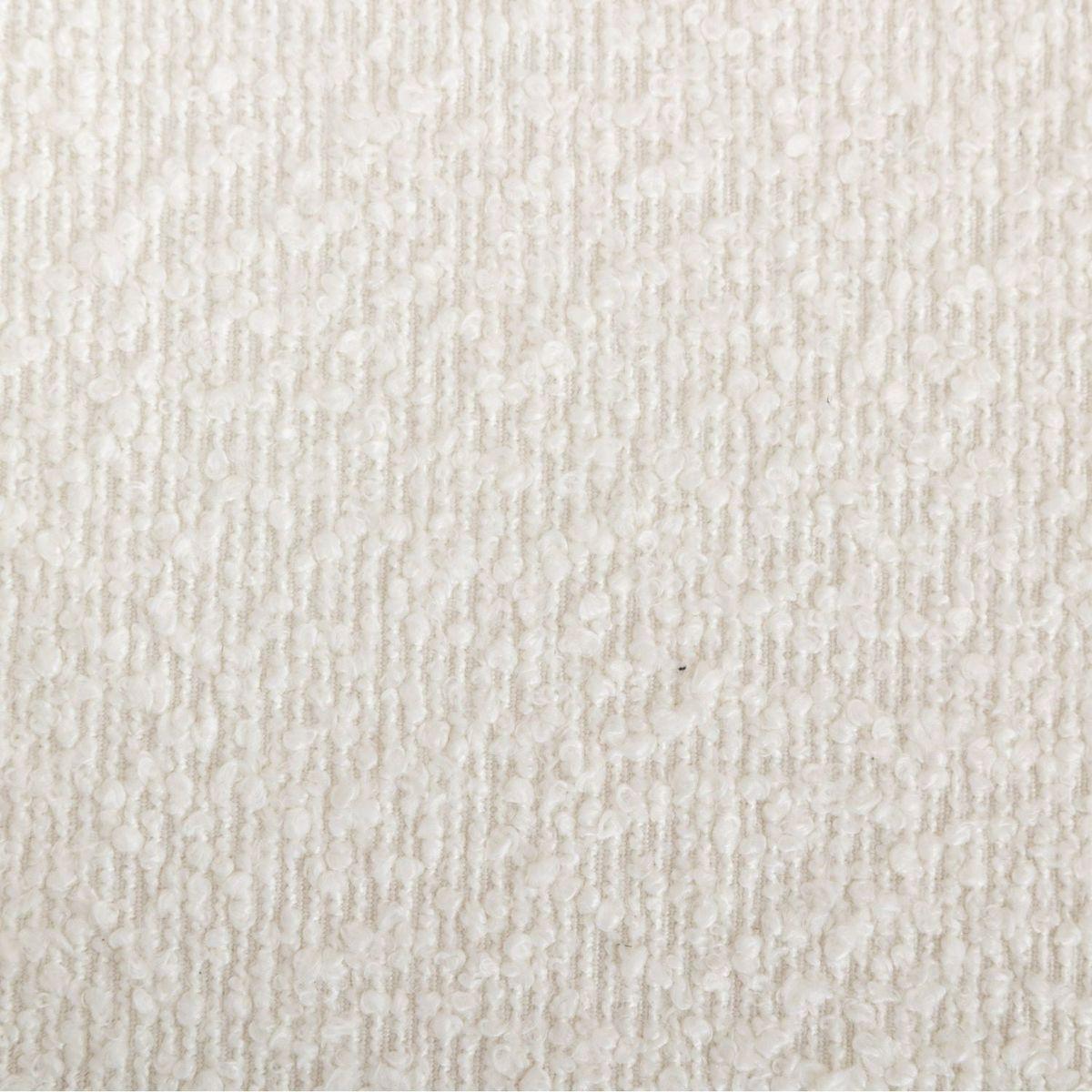 Burbank Modern Round Boucle Dining Chairs, Set of 2, White