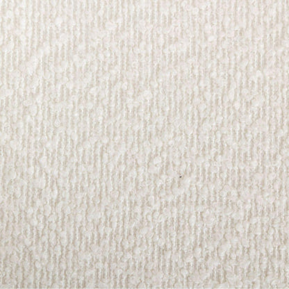 Burbank Modern Round Boucle Dining Chairs, Set of 2, White