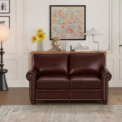 Living Room Sofa Loveseat Chair Burgundy Faux Leather