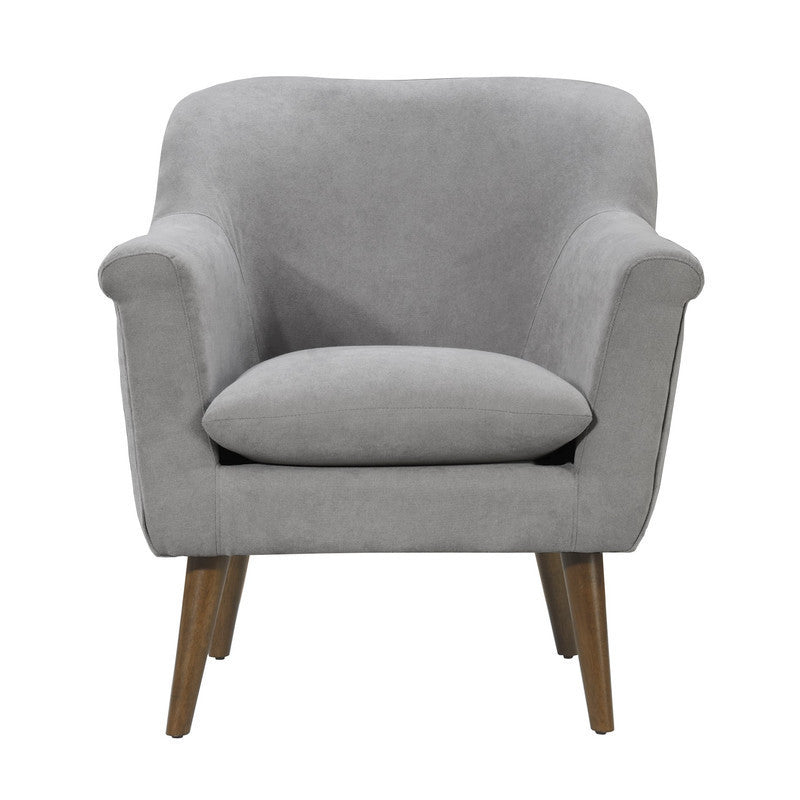 Shelby Steel Gray Woven Fabric Oversized Armchair