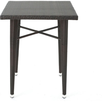 32" SQUARE WICKER BAR TABLE