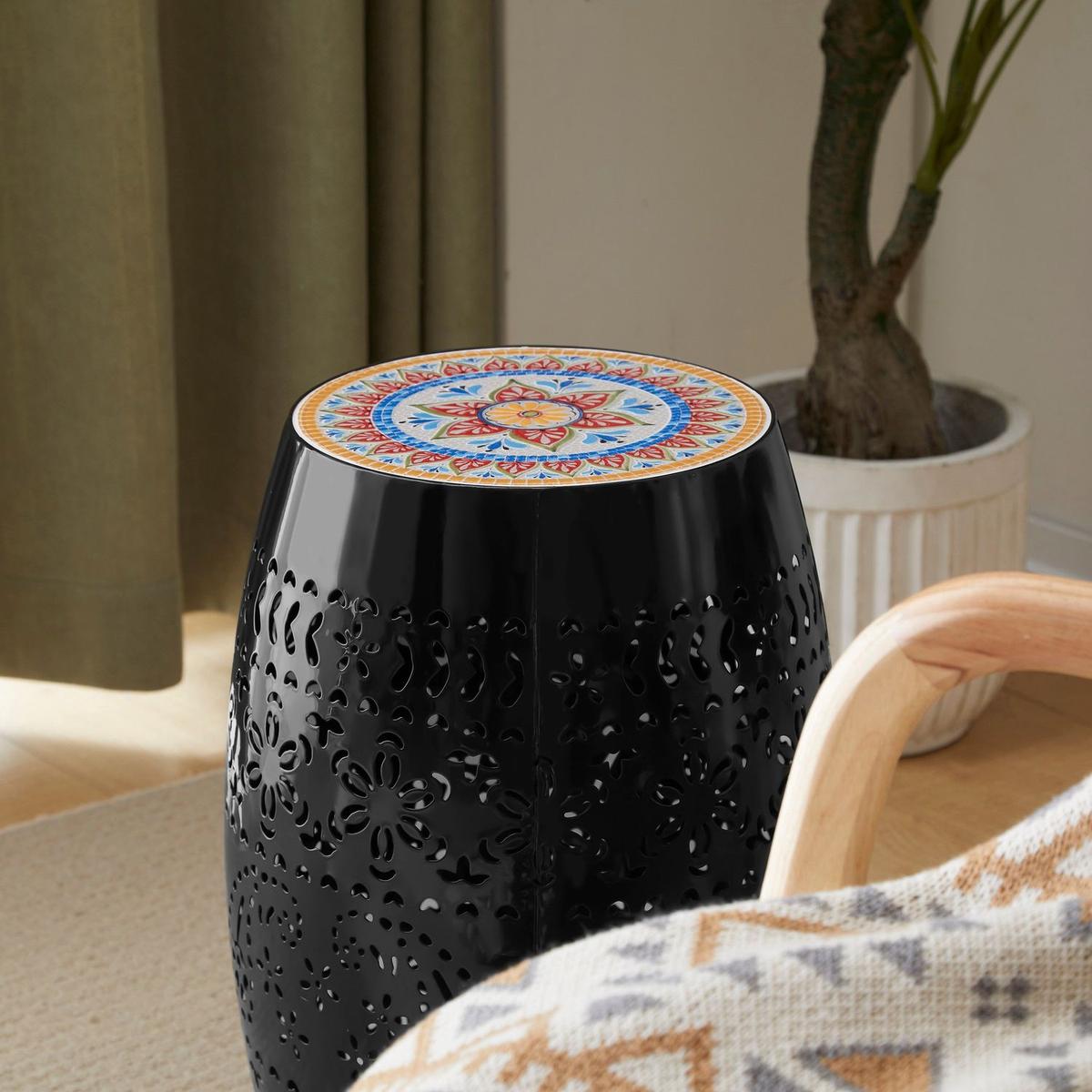 RUBY12" SIDE TABLE -BLACK