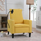 Recliner Chairs for Adults, Adjustable Recliner Sofa with Mobile Phone Holder & Cup Holder, Modern Reclining Chairs Fabric Push Back Recliner Chairs for Living Room, Bedroom, YELLOW