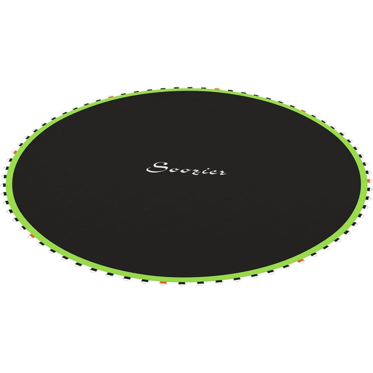 Soozier Trampoline Replacement Mat, Fits 14' Trampoline with 80 V-Hooks & 5.5" Springs, Trampoline Mat with 8 Rows of Stitching & Spring Pull Tool (Spring & Frame not Included), Green