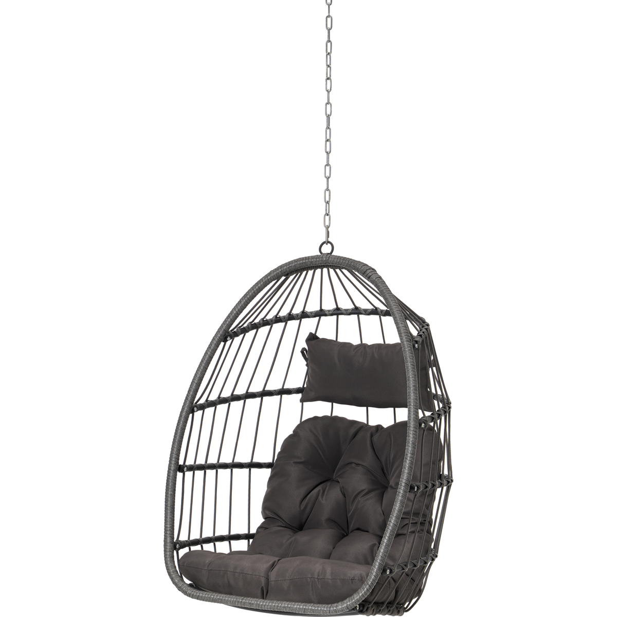 Outdoor Garden Rattan Egg Swing Chair Hanging Chair PE Hang Chair