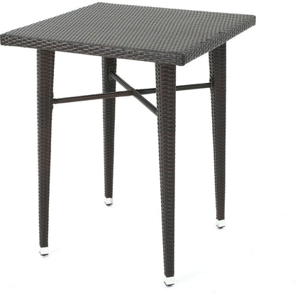 32" SQUARE WICKER BAR TABLE