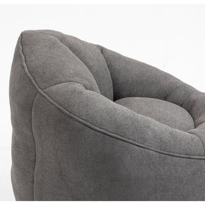 Bedding Bean Bag Sofa Chair High Pressure Foam Bean Bag Chair Adult Material with Padded Foam Padding Compressed Bean Bag With Footrest