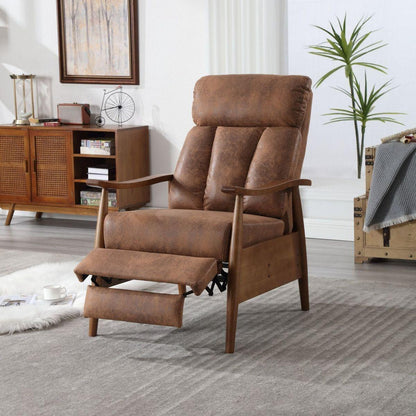 Wood Frame Armchair, Modern Accent Chair Lounge Chair for Living Room