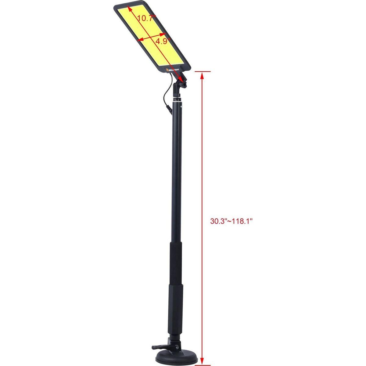 LED Camping Light, 12V 10000 Lumen Super Bright Portable Outdoor Lights with Telescoping Pole Suction Cup Magnetic Base, Flood Lamp for Outdoors Camp, Fishing, Picnic, BBQ, Power Failure