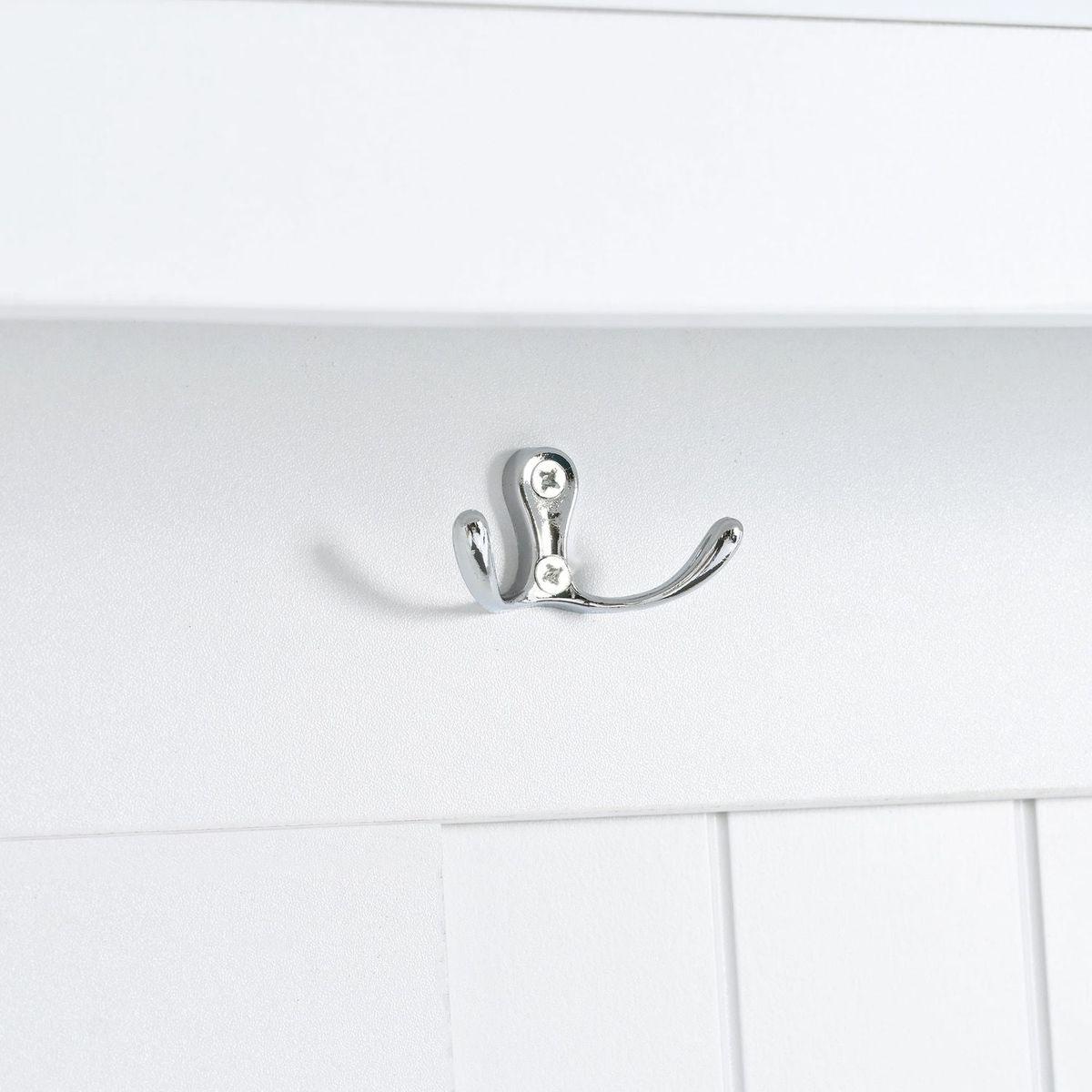 5-in-1 Entryway Bench with Shutter-shaped doors, Coat Rack, Cushion and 4 Sturdy Hooks, 47.2" Wide Hall Tree with Storage Bench for Hallway, Entryway, Living Room