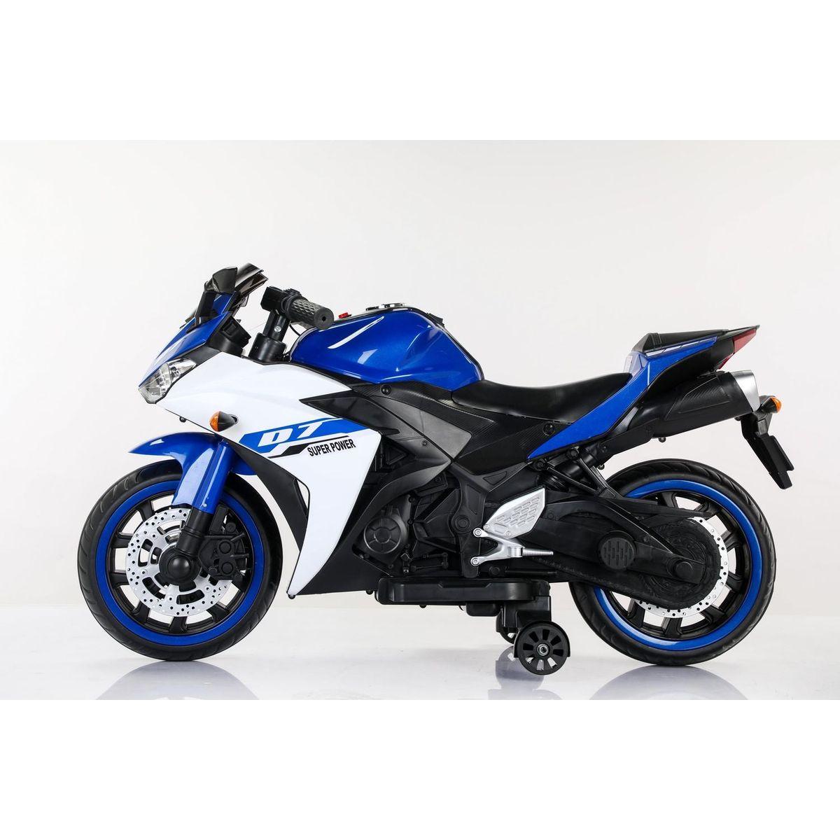 Tamco Electric motorcycle/ 12V Kids toys motorcycle/Kids electric car/electric ride on toys for 3 4 5 6 years Boys Girls with Training Wheels/manual throttle/ drive by hand/Lightting wheels