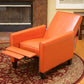 Recliner Push Back Chair for Elegant Home Decor Orange