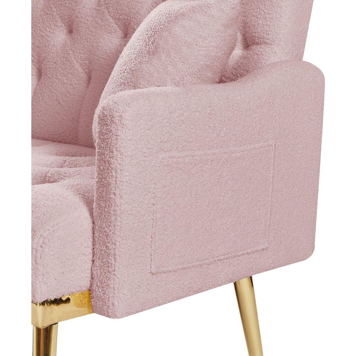 PINK TEDDY FABRIC 2 SEATER SOFA