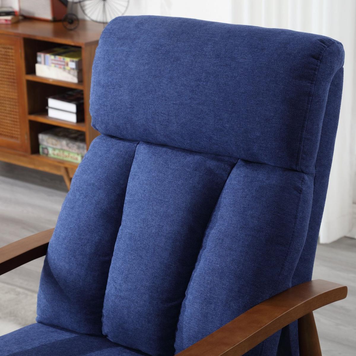 Wood Frame Armchair, Modern Accent Chair Lounge Chair for Living Room