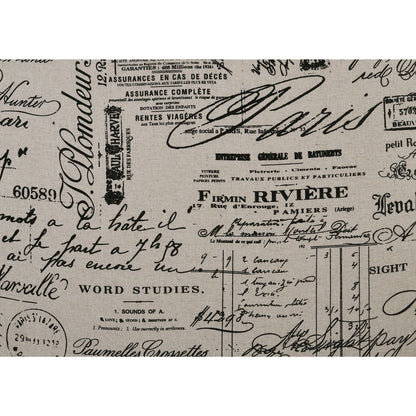 Birmingham Script Printed Driftwood Finish Counter Height Dining Chair with Nail head, Set of 2