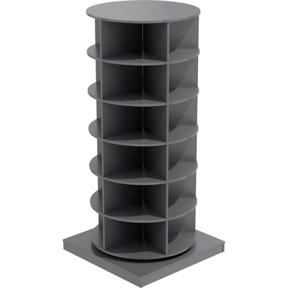 Grey 360 Rotating shoe cabinet 6 layers