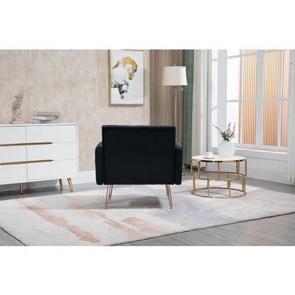 Accent Chair, leisure single sofa with Rose Golden feet