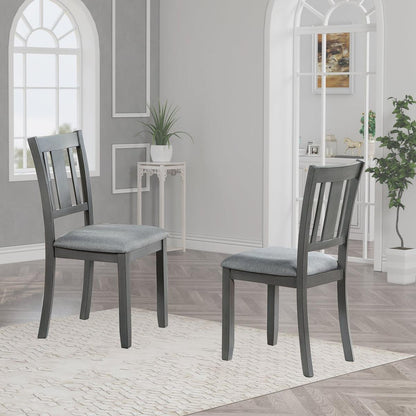 Dining Chairs set for 4,Kitchen Chair with Padded Seat, Side Chair for Dining Room, Gray