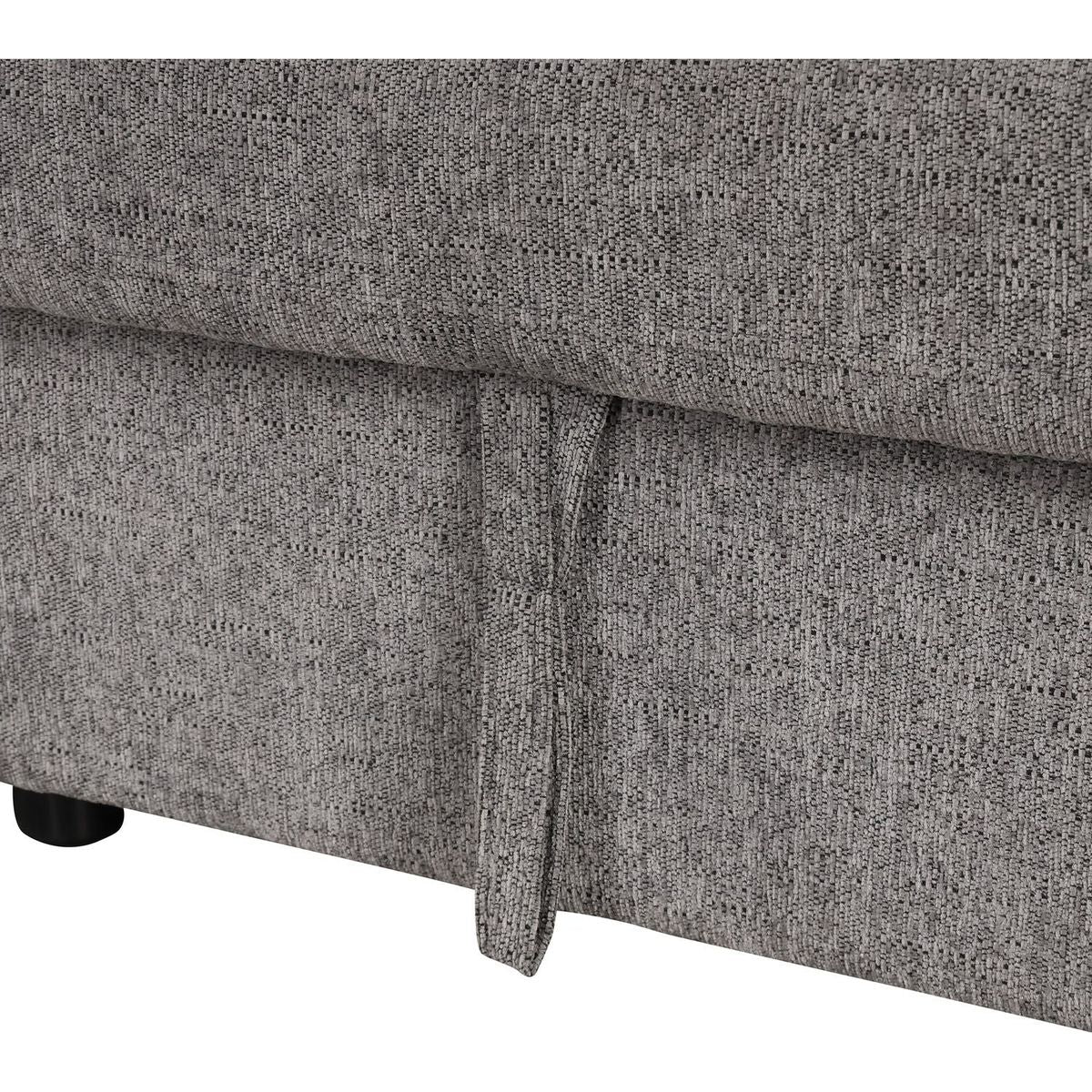 108.6" U-shaped Sectional Sofa Pull out Sofa Bed with Two USB Ports, Two Power Sockets, Three Back Pillows and a Storage Chaise for Living Room, Light Gray