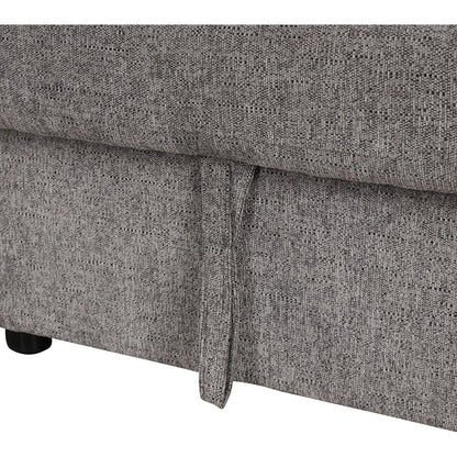 108.6" U-shaped Sectional Sofa Pull out Sofa Bed with Two USB Ports, Two Power Sockets, Three Back Pillows and a Storage Chaise for Living Room, Light Gray