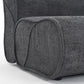 Soft Pellet Velvet Recliner - Comfortable Lounge Chair with Waist Pack Padding, Modern Design, Ideal for Living Room, Bedroom or Office - Dark Gray