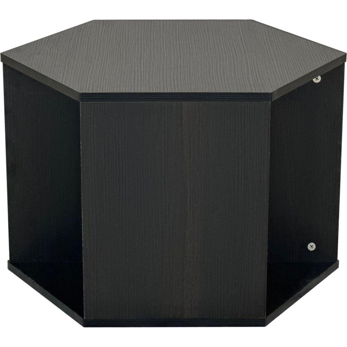 23.62" Hexagonal Coffee Table Side Table Nightstand Burmese Sumac