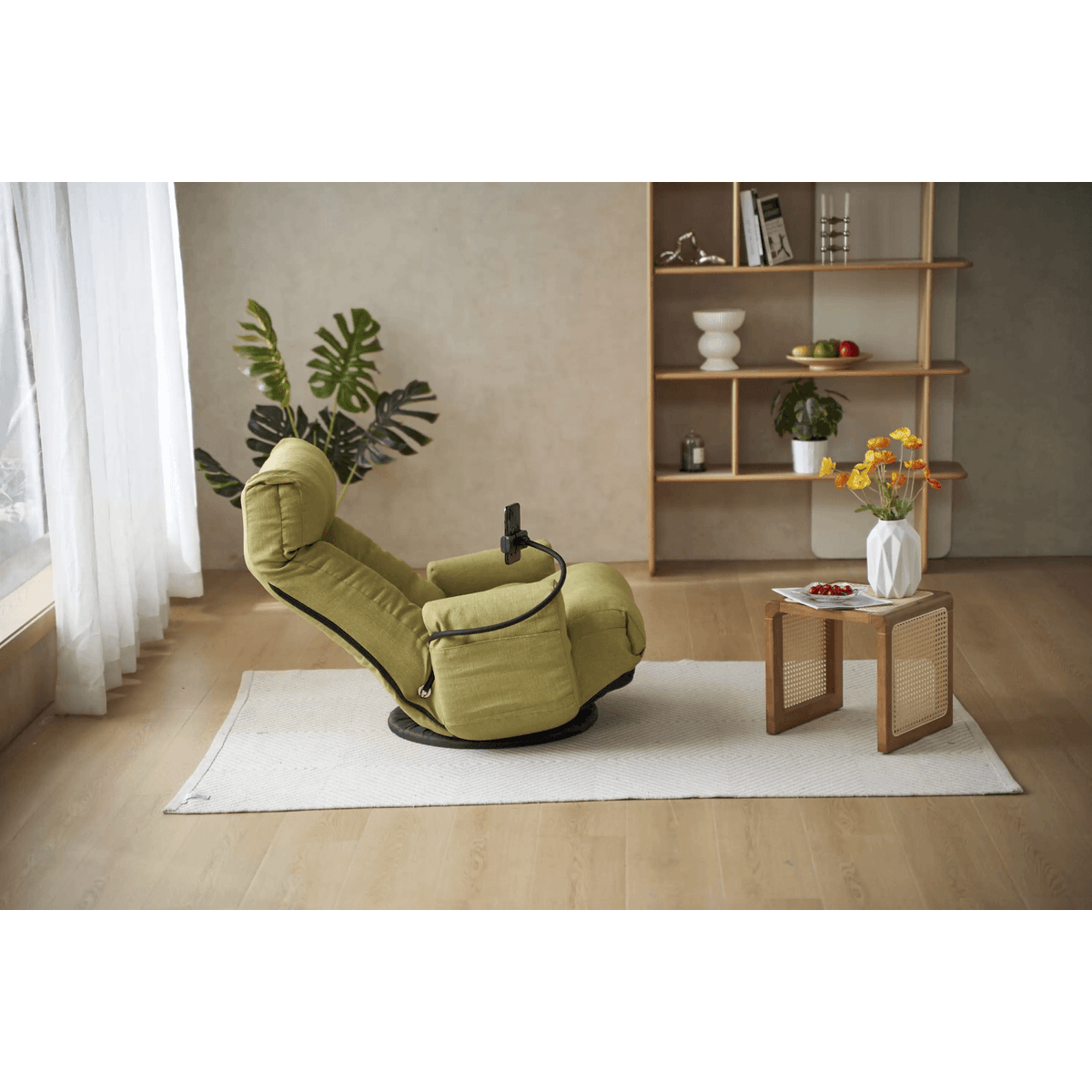 Adjustable head and waist, game chair, lounge chair in the living room, 360 degree rotatable sofa chair,Rotatable seat Leisure Chair deck chair