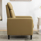 Modern Artistic Color Design Adjustable Recliner Chair PU Leather for Living Room Bedroom Home Theater, Mustard Green