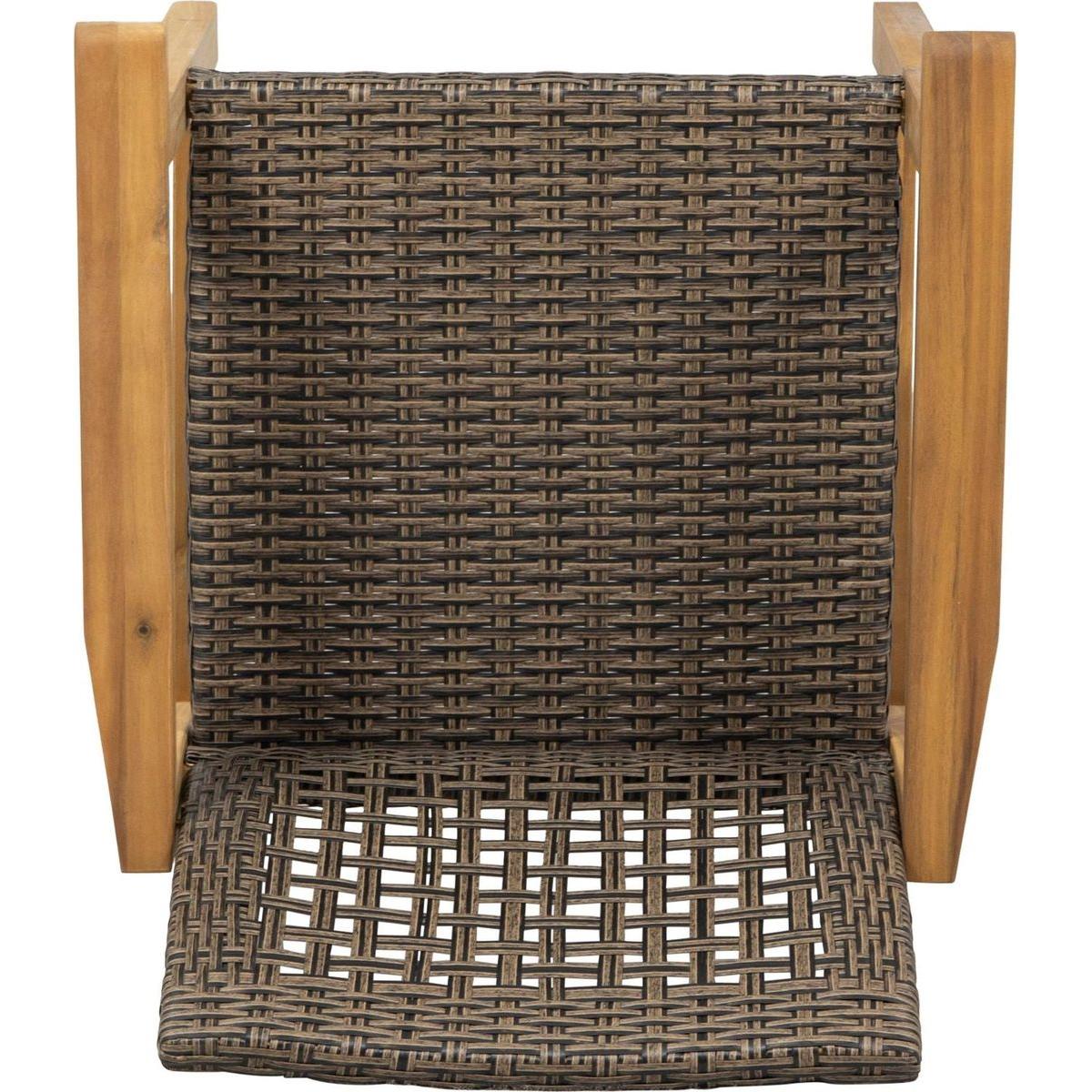 HAMPTON WOOD AND WICKER DINING CHAIR(SET OF 2 )